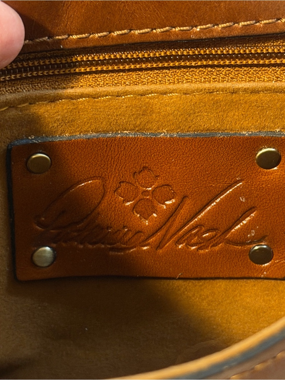 Patricia Nash Brown Leather Crossbody Saddle Bag - Picture 2 of 9